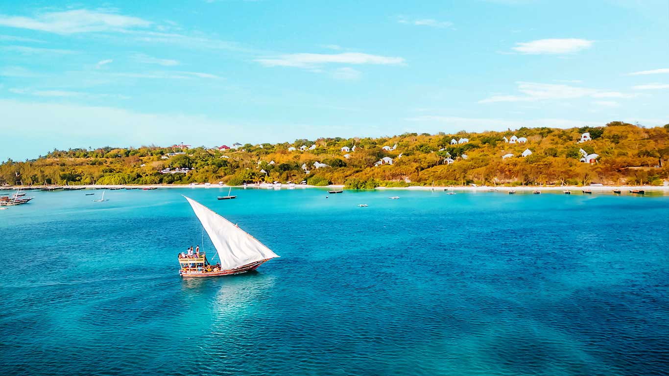 DhowInFrontOfKiliindi