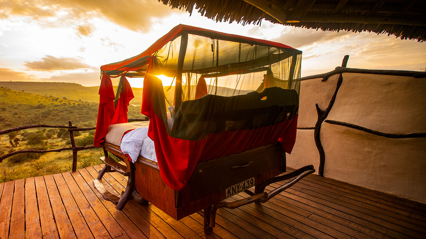 Loisaba Star Beds sunrise