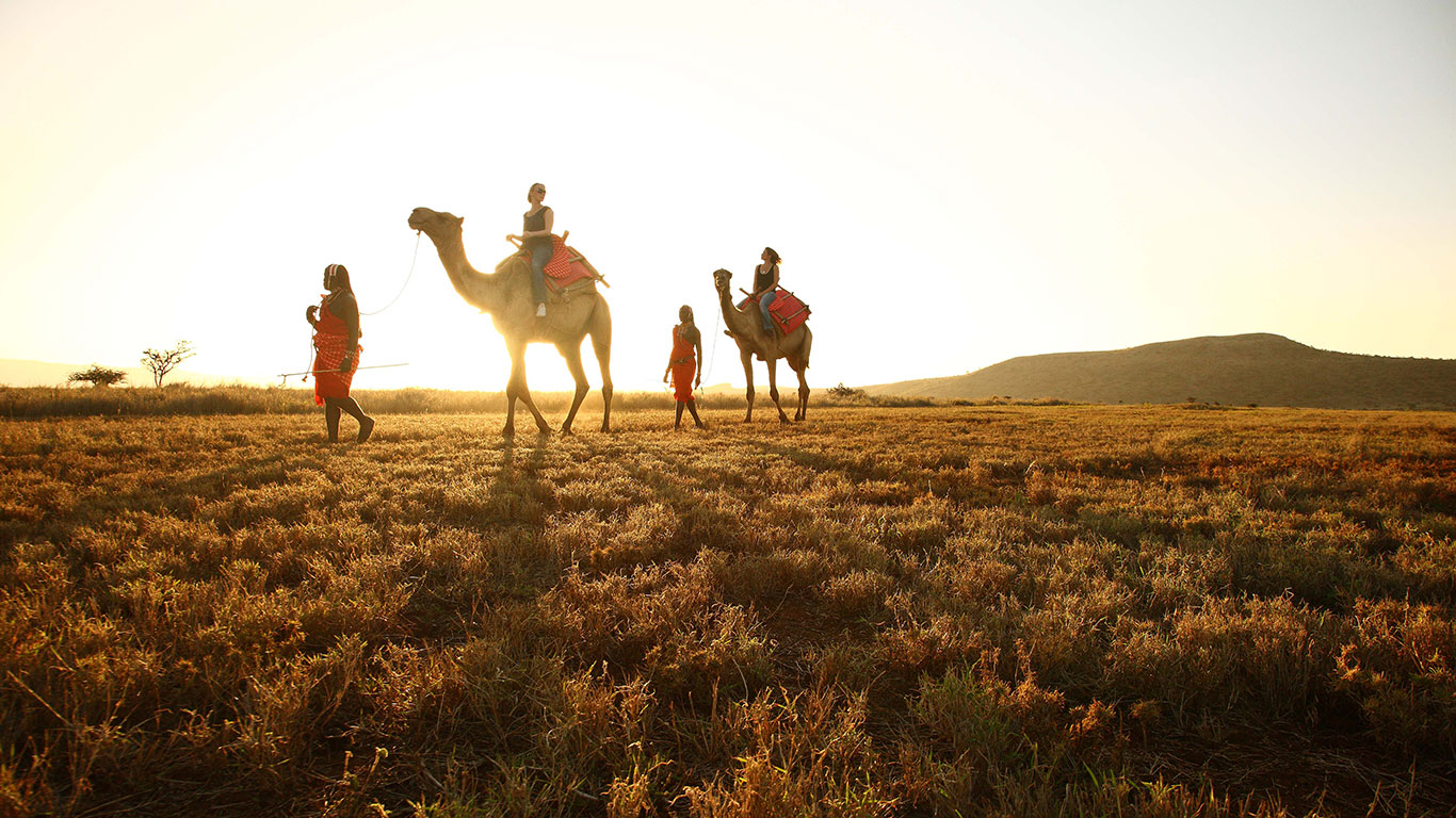 Lewa camel trekking
