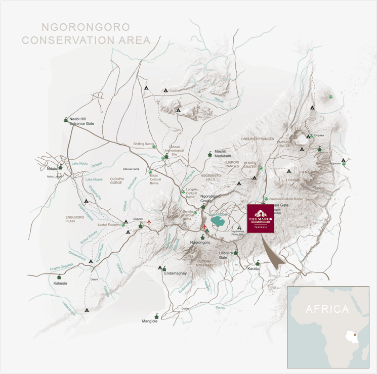 ngorongoro map