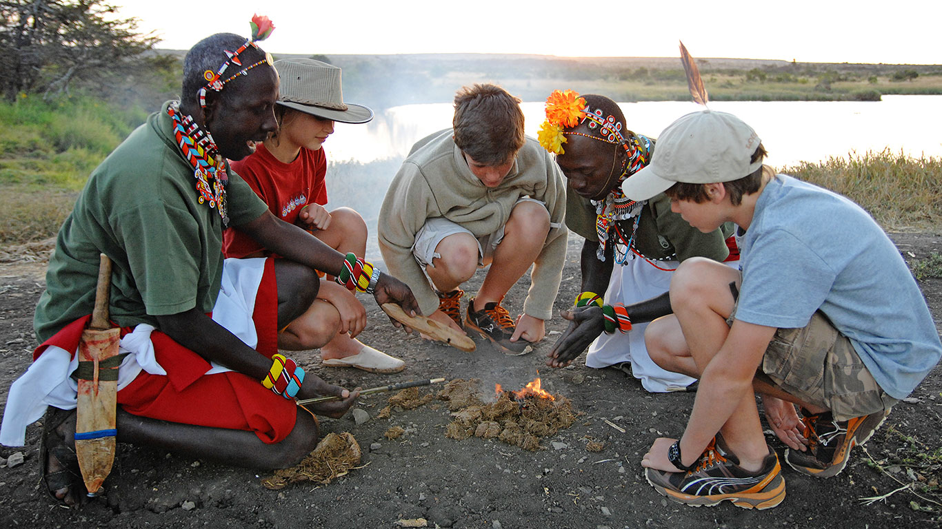 learning how to make a fire