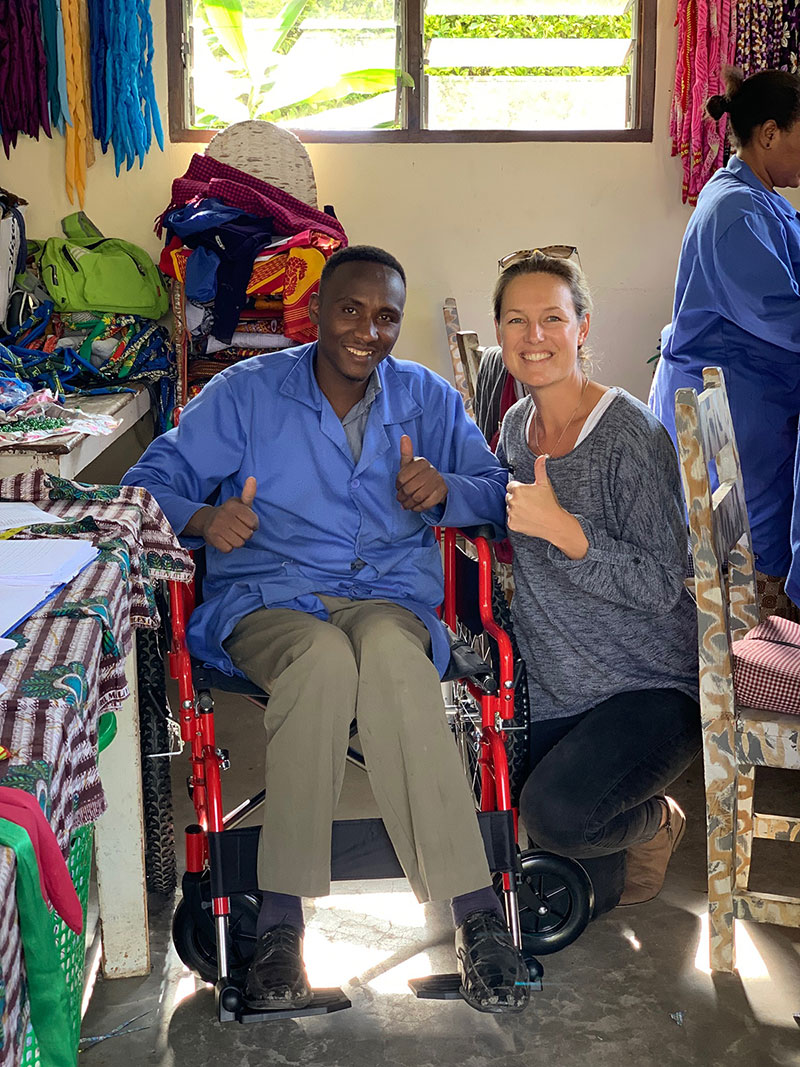 wheel chair donation Daudi